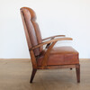 Pair of Superb 1940's French Leather Arm Chairs 45421