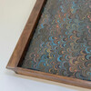 Limited Edition Walnut Tray with Vintage Italian Marbleized Paper 76286