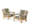 Pair of Danish Oak Lounge Arm Chairs 61427
