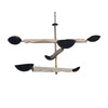 Lucca Studio Channing Chandelier with  Wood and Brass Element . 40286