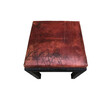 Ebonized Stool with Vintage Leather Top 37104