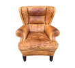 Exceptional Danish Leather Wing Back Arm Chairs 37708
