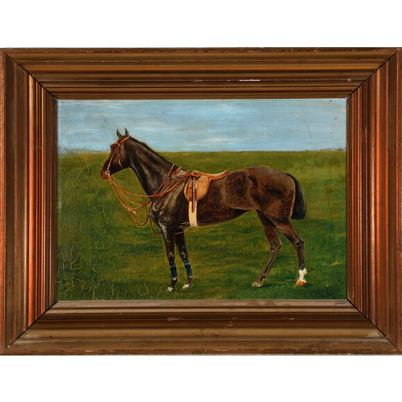 Danish Oil Painting: Horse in a Field 37726