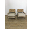 Pair of Lucca Studio Phoebe Oak Chairs with Linen Cushions 37217