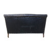 Late 19th Century  French Black Leather Sofa/Bench 38101