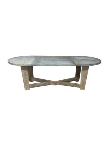 Limited Edition 19th Century Zinc and Oak Dining Table 37687