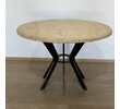 Limited Edition Dining Table with Iron Base and Bleached Burl Top 72626