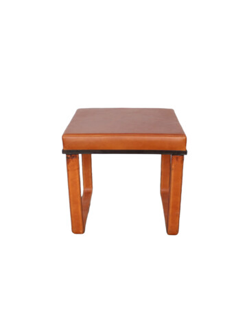 Lucca Studio Vaughn (stool) of saddle leather top and base 44381