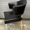 Set of (6) Danish Black Leather Dining Chairs 78991