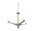 Limited Edition Polished Aluminium and Oak Chandelier 38095