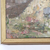 Small Vintage Swedish Abstract Oil Paining on Panel 75009