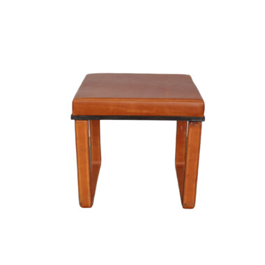Lucca Studio Vaughn (stool) of saddle leather top and base 44382