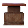French Oak Bench With Vintage Leather 38163