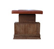 French Oak Bench With Vintage Leather 38163