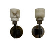 Lucca Studio Pair of Georgie Alabaster and Bronze Sconces 77765