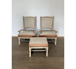 Pair of French Oak Arm Chairs and Ottoman 79006