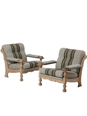 Pair of Danish Oak Lounge Arm Chairs 75337