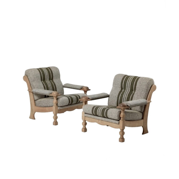 Pair of Danish Oak Lounge Arm Chairs 74200