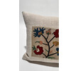 18th Century Turkish Embroidery Silk and Linen Textile Pillow 74801