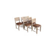Set (6) Danish Dining Chairs with Vintage Leather Seats 34564