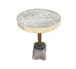 Limited Edition Oak And Stone Side Table 37792