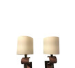 Pair of Lucca Studio Currier Sconces in Bronze and Leather 40398