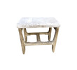 Limited Edition Stone and Oak Side Table 35281