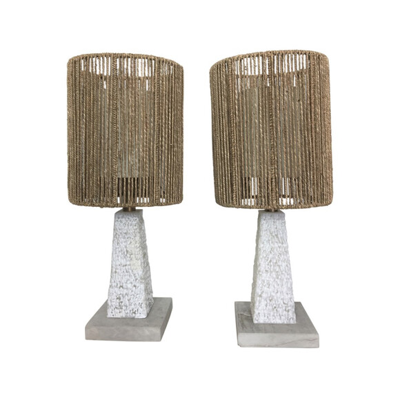 Pair of Limited Edition Alabaster Lamps 38669