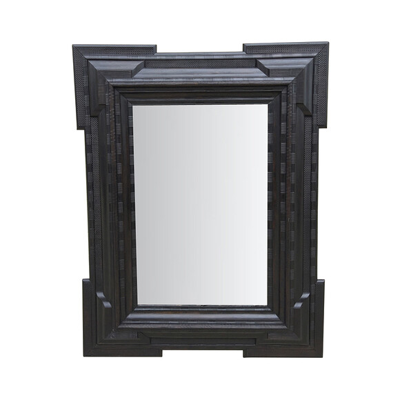 Rare Large Scale 19th Century Ebonized Mirror 34984