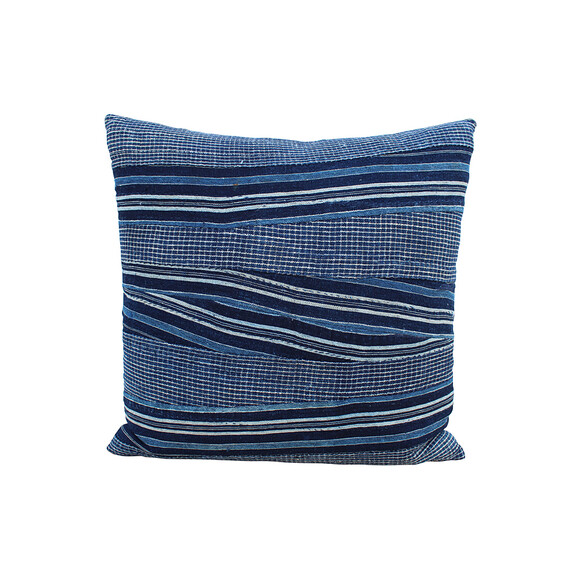 Antique African Indigo Stripe Pillow 29223