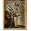 Vintage Swedish Still Life Painting of Flowers in Vase 77566