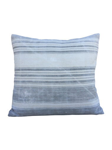 French Antique Stripe Homespun Linen Pillow 38179