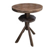 Lucca Studio Walnut Side Table with Base Detail 43557