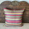 Limited Edition Antique Wood Block and Striped Textile Pillow 59186