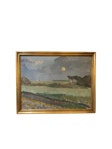 Danish Landscape Oil Painting in Gilt Frame 74955