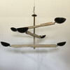 Lucca Studio Channing Chandelier with  Wood and Brass Element. 74711