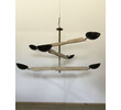 Lucca Studio Channing Chandelier with  Wood and Brass Element. 74711