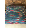 Limited Edition Antique Wood Block and Striped Textile Pillow 45463