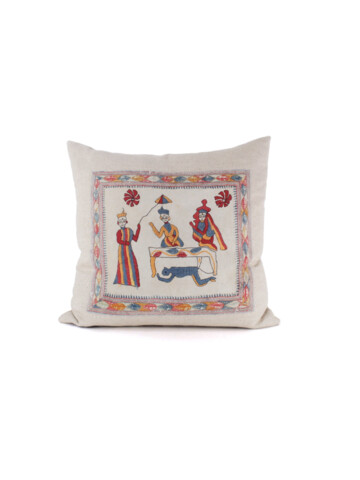 Rare Indian Embroidery Textile Pillow 48853