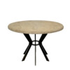 Limited Edition Dining Table with Iron Base and Bleached Burl Top 72626