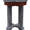 Limited Edition Oak and Leather Side Table 23782