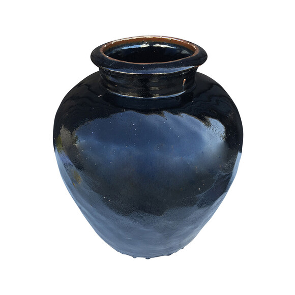 Large Black Glazed Ceramic Vessel from Central Asia 35263
