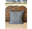 Limited Edition Antique Wood Block and Striped Textile Pillow 45465