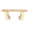 French Cork and Leather Console 33701