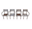 Set of (4) French Mid Century Iron Armchairs 34985