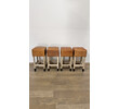 Lucca Studio Set of (4) Percy Saddle
Leather and Oak Stools 66443