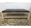 Limited Edition Vintage Leather Top Oak Coffee Table 36279
