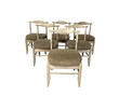 Set of (6) Guillerme & Chambron Oak Dining Chairs 37270