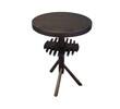 Lucca Studio Walnut Side Table with Base Detail 28279