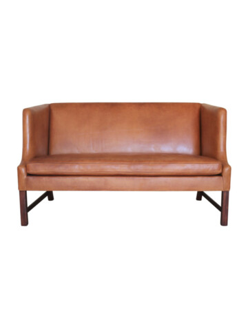 Danish Ole Wanscher Patinated Leather Sofa 47679